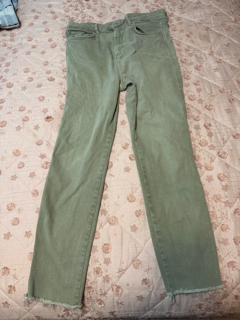 Women’s Olive Green Straight-Leg Jeans by we the free -free people